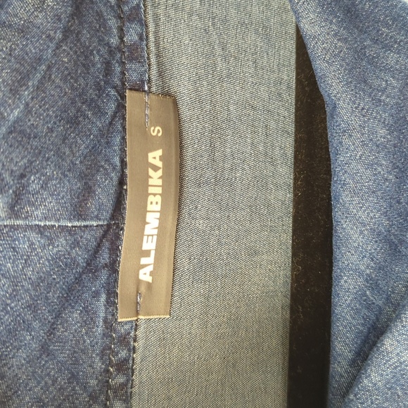 Alembika Cowl Neck Painter Boxy Top Size Small - Picture 2 of 6